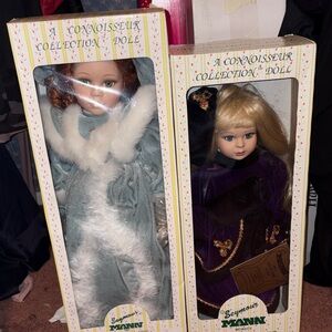 Seymour Mann Connoisseur Collection Dolls - Teal and Purple